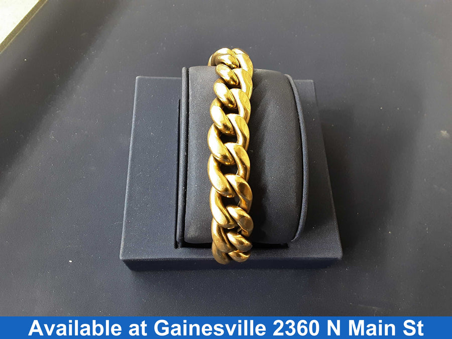 Cuban Link Bracelet - Yellow Gold 10k (.417) 52.6 grams 8 inch