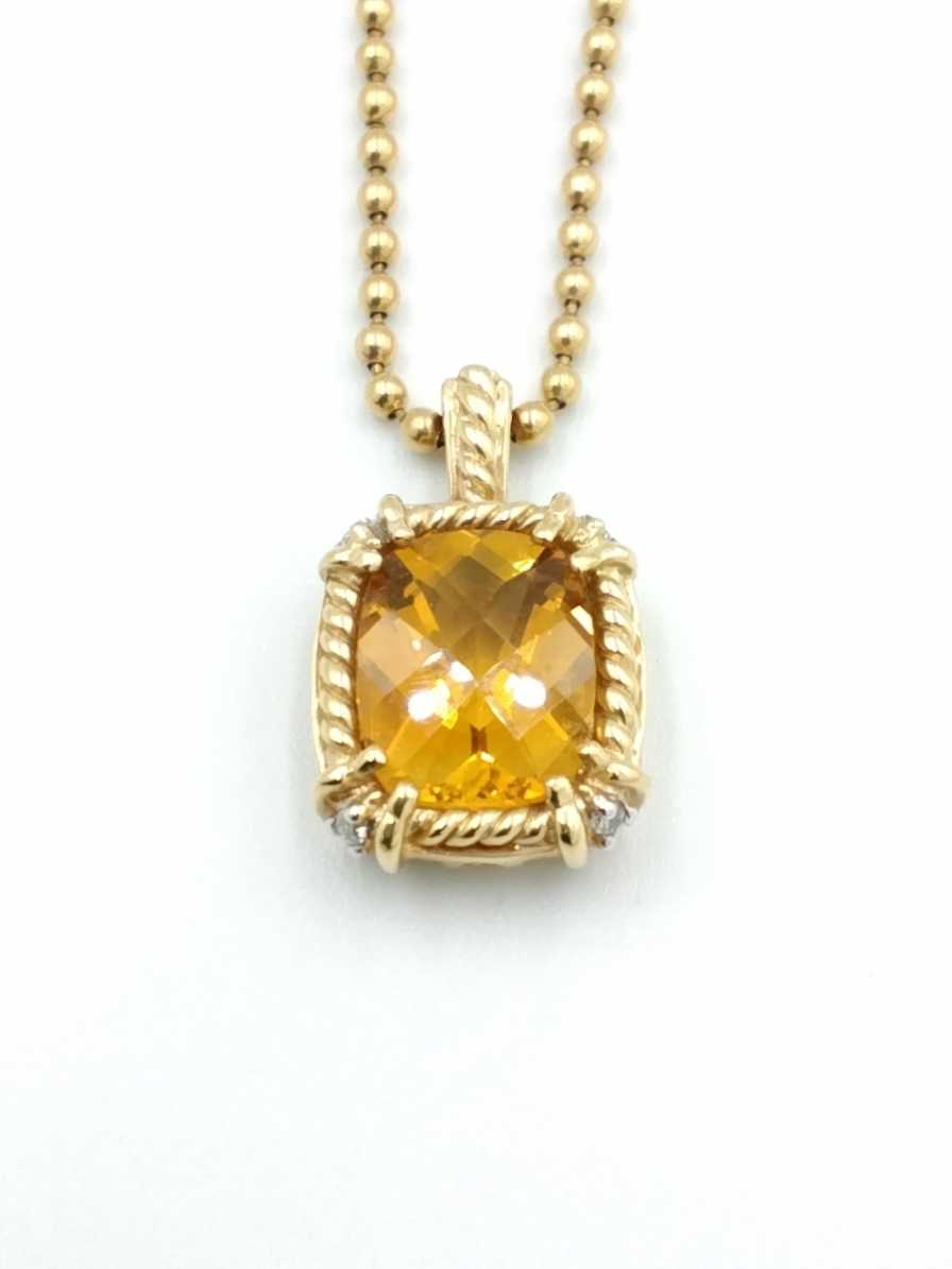 Diamond Pendant - Yellow Gold 14k (.585) 7.8 grams