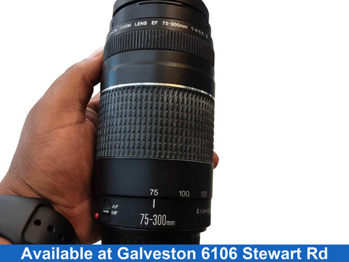 Macro Ef75-300mm Black Photographic Lens