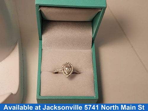Ring - Engagement Set - White Gold 10k (.417) 2.2 grams Size 7.5