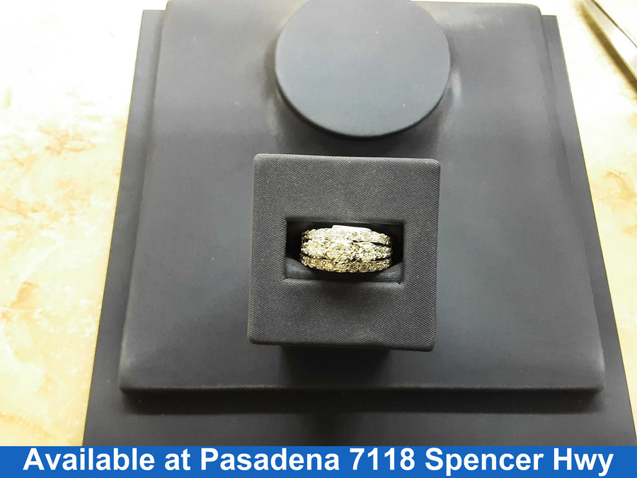 Ring - Wedding Set - White Gold 14k (.585) 6.5 grams Size 20