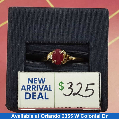 Women's Ring - Solitaire - Yellow Gold 10k (.417) 3.1 grams Size 8