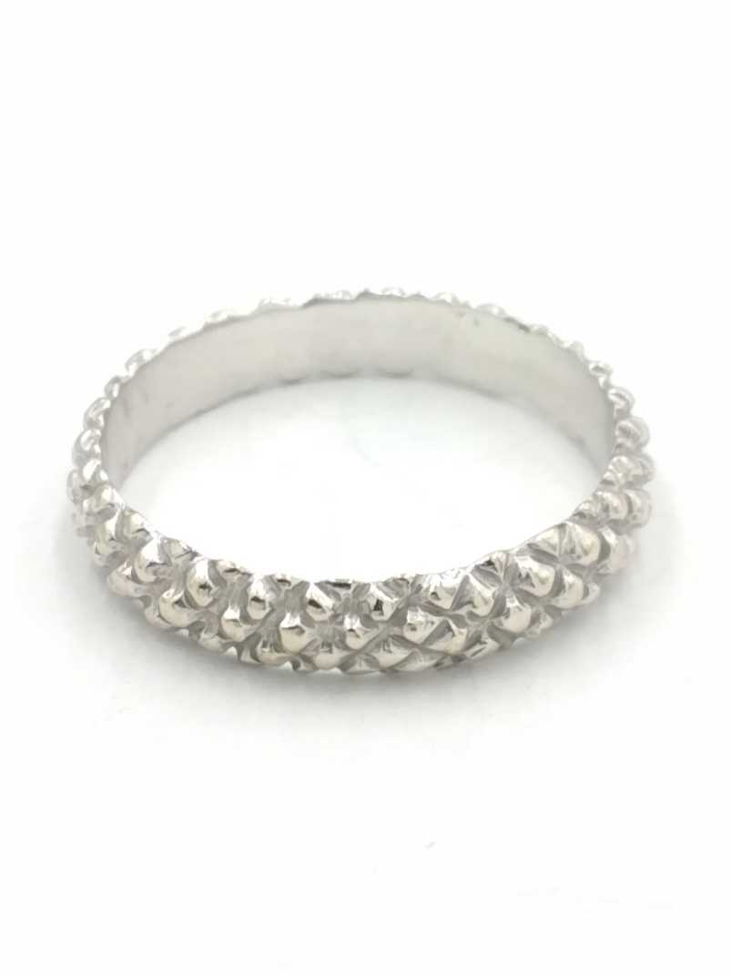 Ring - Wedding Band - White Gold 14k (.585) 3.4 grams Size 9
