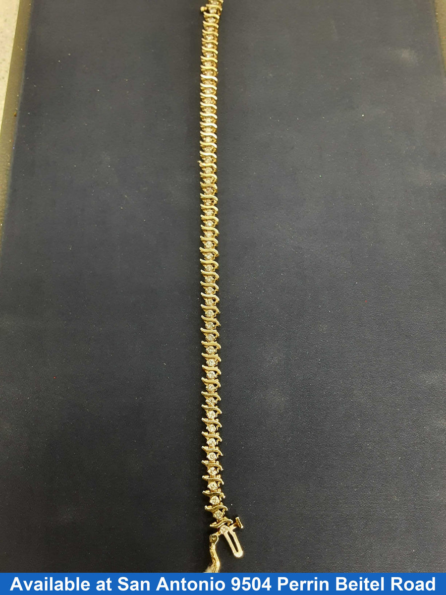 Tennis Bracelet - Yellow Gold 14k (.585) 9.1 grams 7 inch