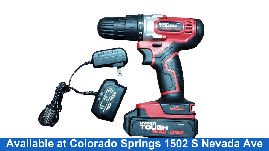 Hyper Tough Aq750434g Red Cordless Standard Drill