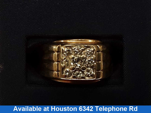 Men's Ring - Yellow Gold 14k (.585) 9.7 grams Size 9