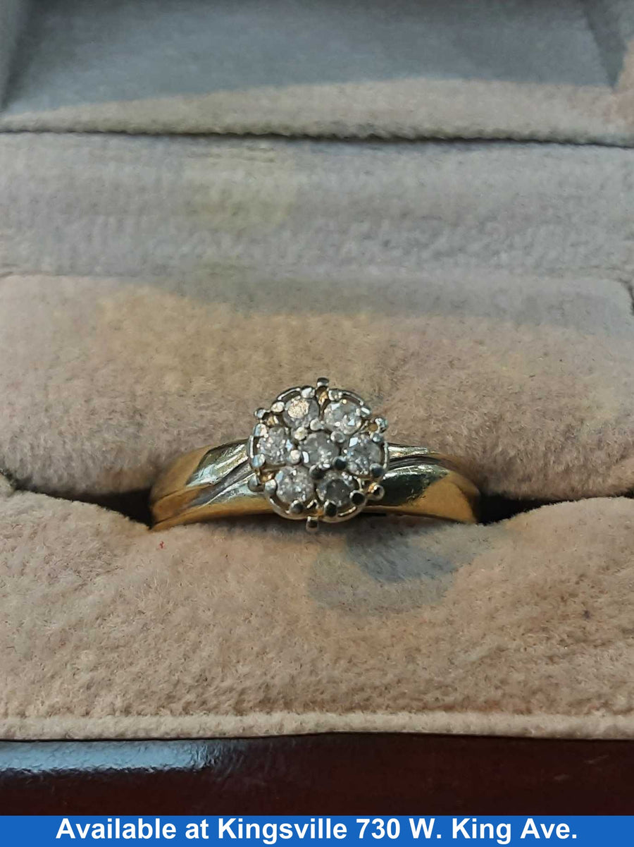Women's Ring - Yellow Gold 10k (.417) 3.4 grams Size 9