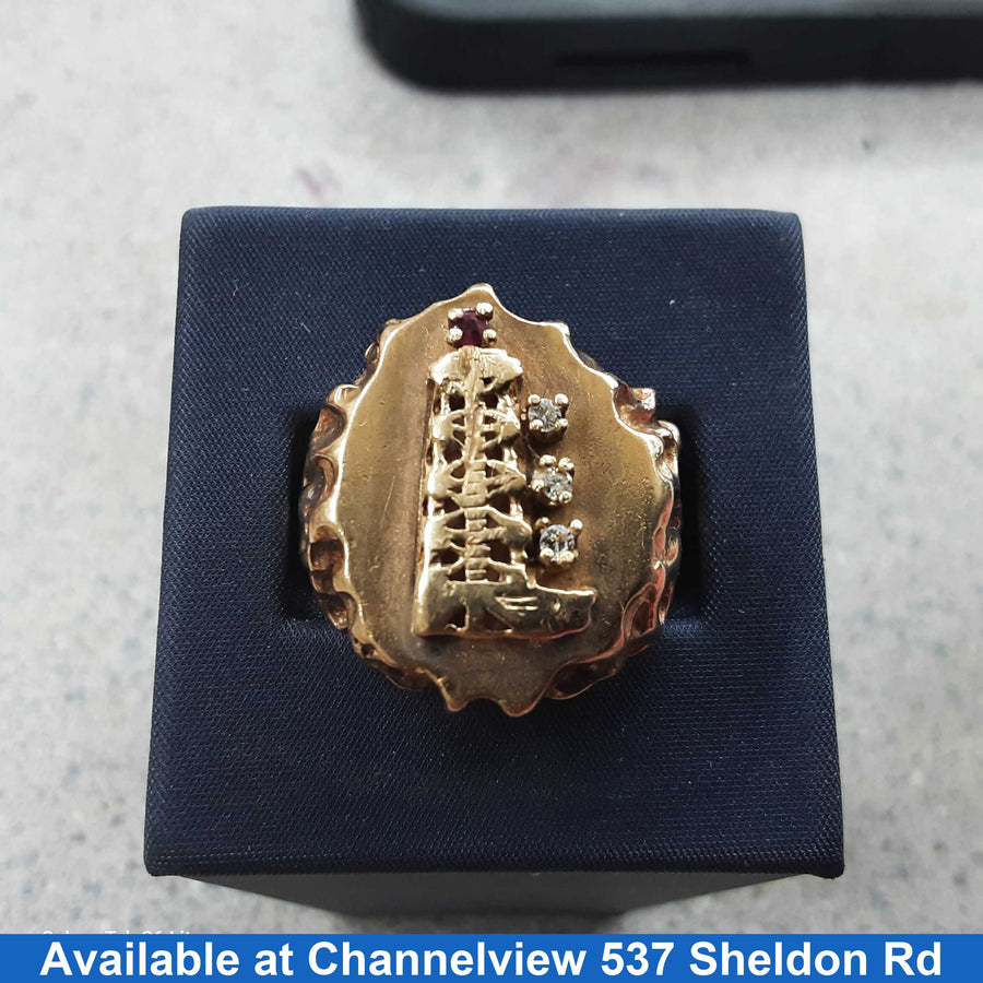Men's Ring - Yellow Gold 10k (.417) 12.7 grams Size 11