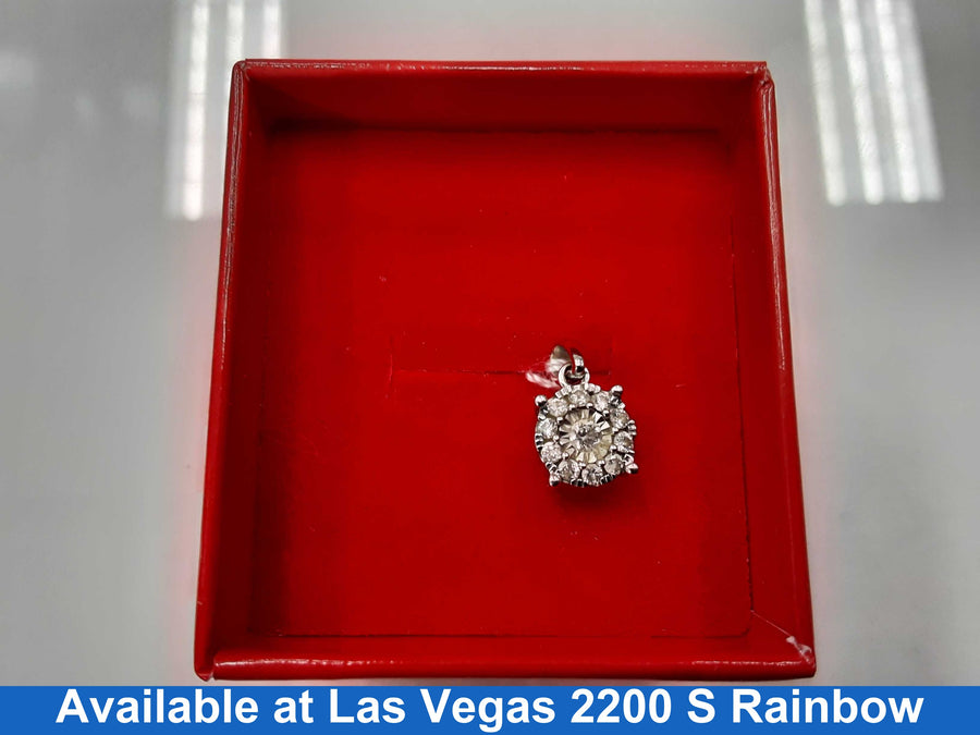 Diamond Pendant - White Gold 14k (.585) 1.5 grams