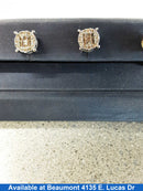 Double Stud Earrings - White Gold 14k (.585) 1.5 grams