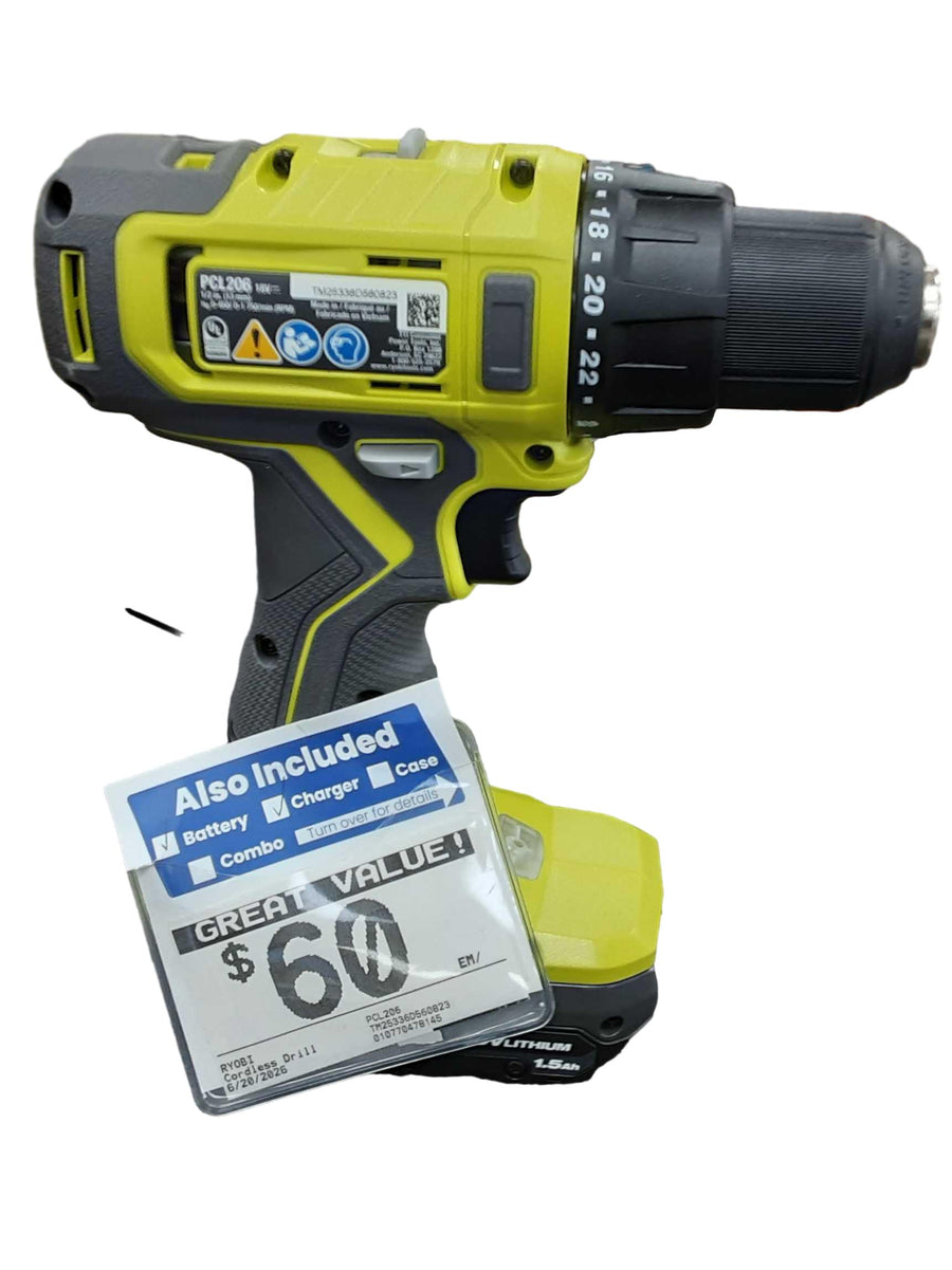 Ryobi Pcl206 Green Cordless Standard Drill