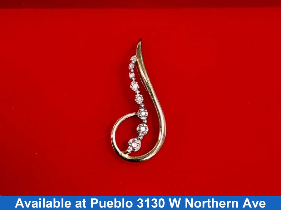 Diamond Pendant - Yellow Gold 10k (.417) 0.9 grams