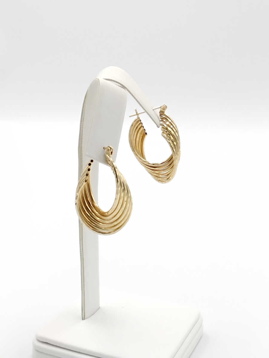 Hoop Earrings - Yellow Gold 14k (.585) 5.1 grams