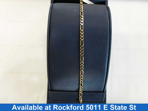 Figaro Bracelet - Yellow Gold 14k (.585) 4.5 grams 7 inch