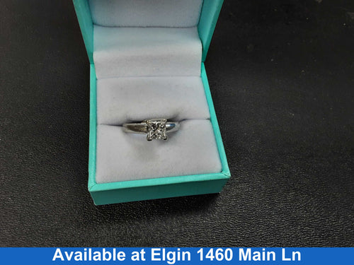 Women's Ring - Solitaire - White Gold 14k (.585) 5.1 grams Size 6