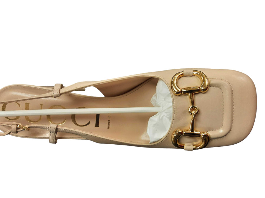 Gucci Malaga Kid Horsebit Beige / Tan