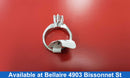 Women's Ring - Solitaire - Platinum 8.8 grams Size 7