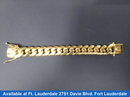 Cuban Link Bracelet - Yellow Gold 10k (.417) 308.2 grams 9 inch