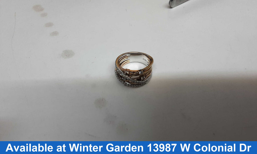 Women's Ring - Yellow Gold 10k (.417) 7.4 grams Size 7