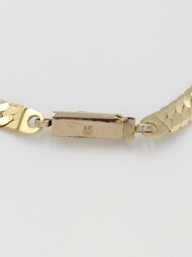 Herringbone Bracelet - Yellow Gold 14k (.585) 5.7 grams 7 inch