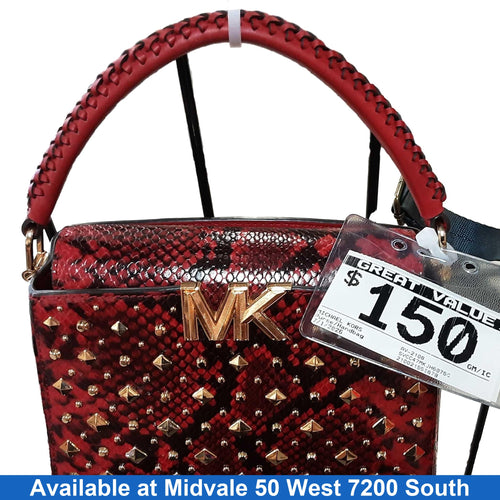 Michael Kors Av-2108 Red Purse / Handbag