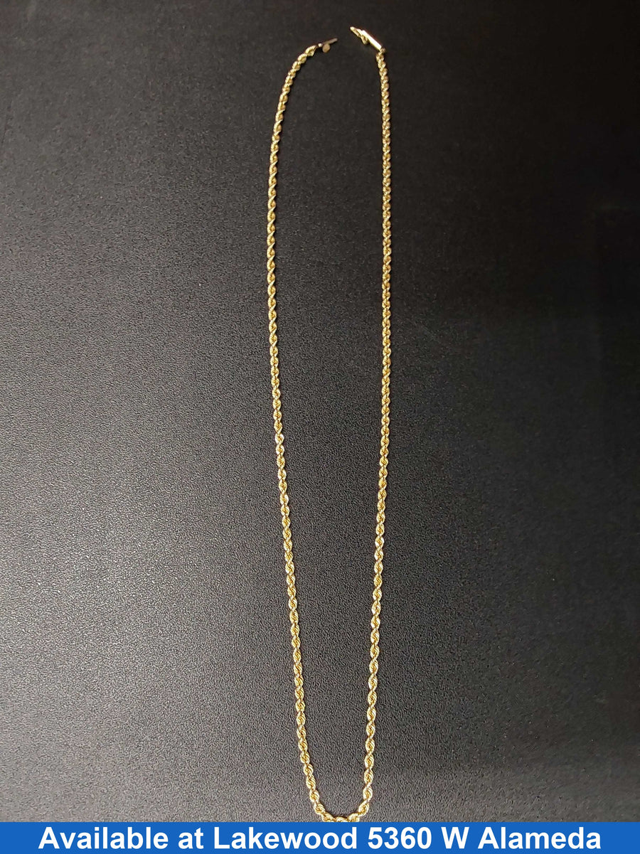 Rope Chain - Yellow Gold 14k (.585) 10.6 grams 20 inch