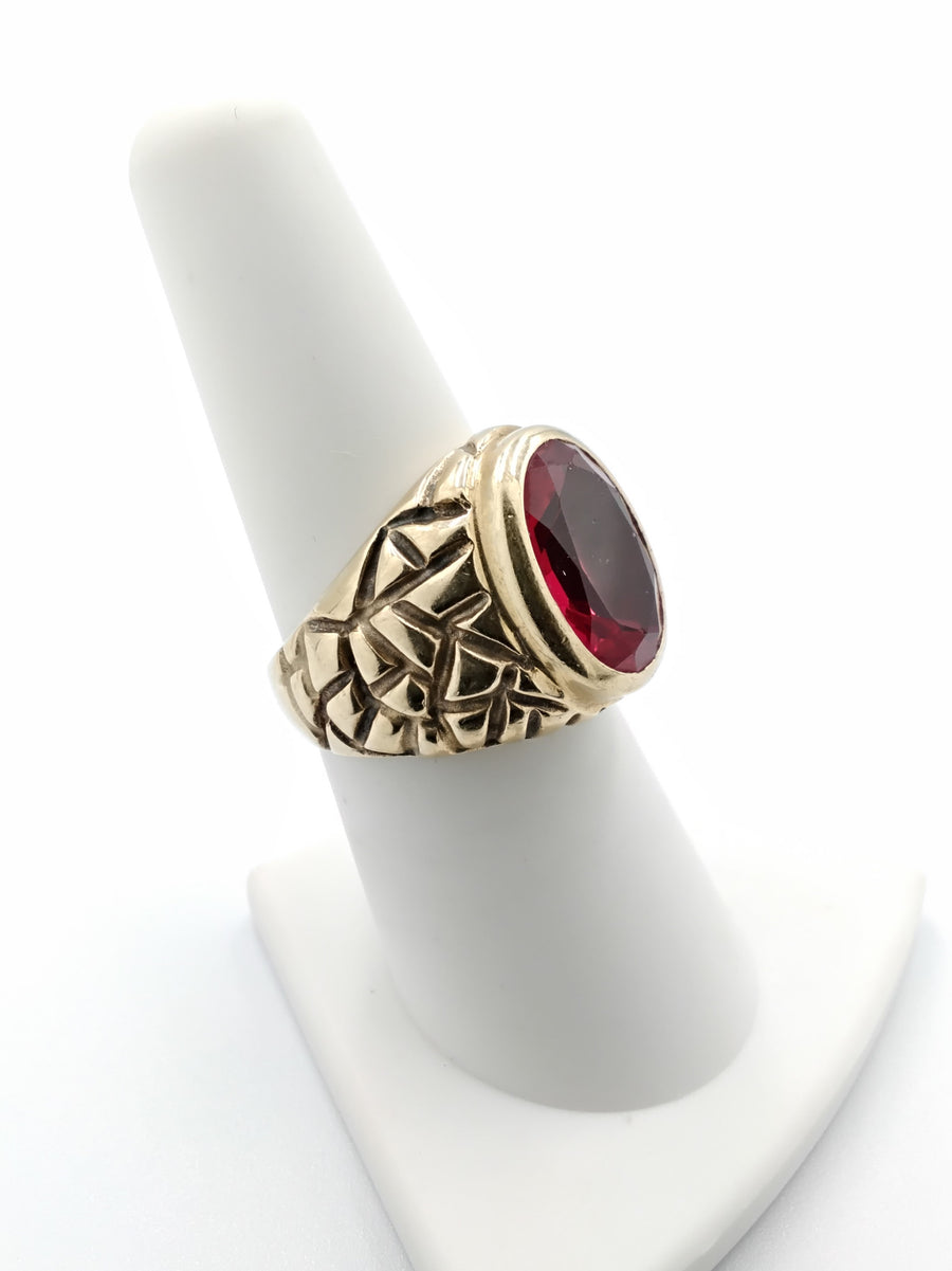 Men's Ring - Yellow Gold 10k (.417) 11 grams Size 7.5
