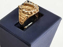 Men' S Lucky Horse Shoe Fashion Ring  - Yellow Gold 10k  Size 12