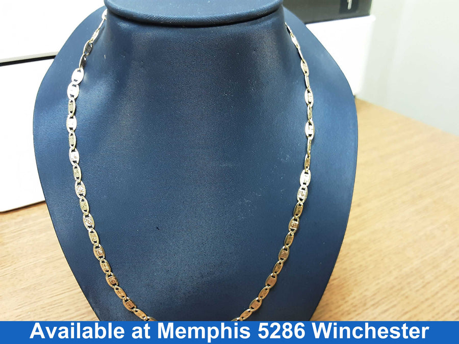 Tricolor Chain - Yellow Gold 14k (.585) 9.5 grams 22 inch