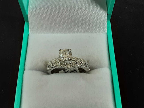 Ring - Engagement Set - White Gold 14k (.585) 4.5 grams Size 6