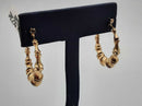 Hoop Earrings - Yellow Gold 10k (.417) 2.8 grams