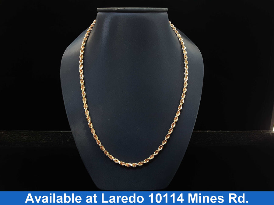 Rope Chain - Rose Gold 14k (.585) 22 grams 18 inch
