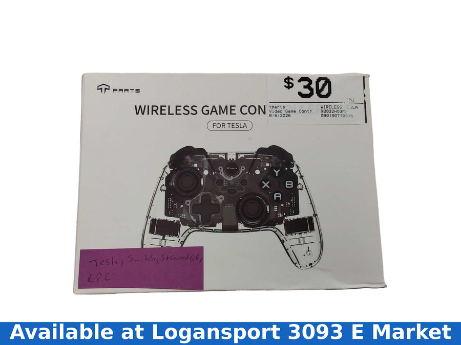 Tparts Wireless Tesla Clear Gaming Controller