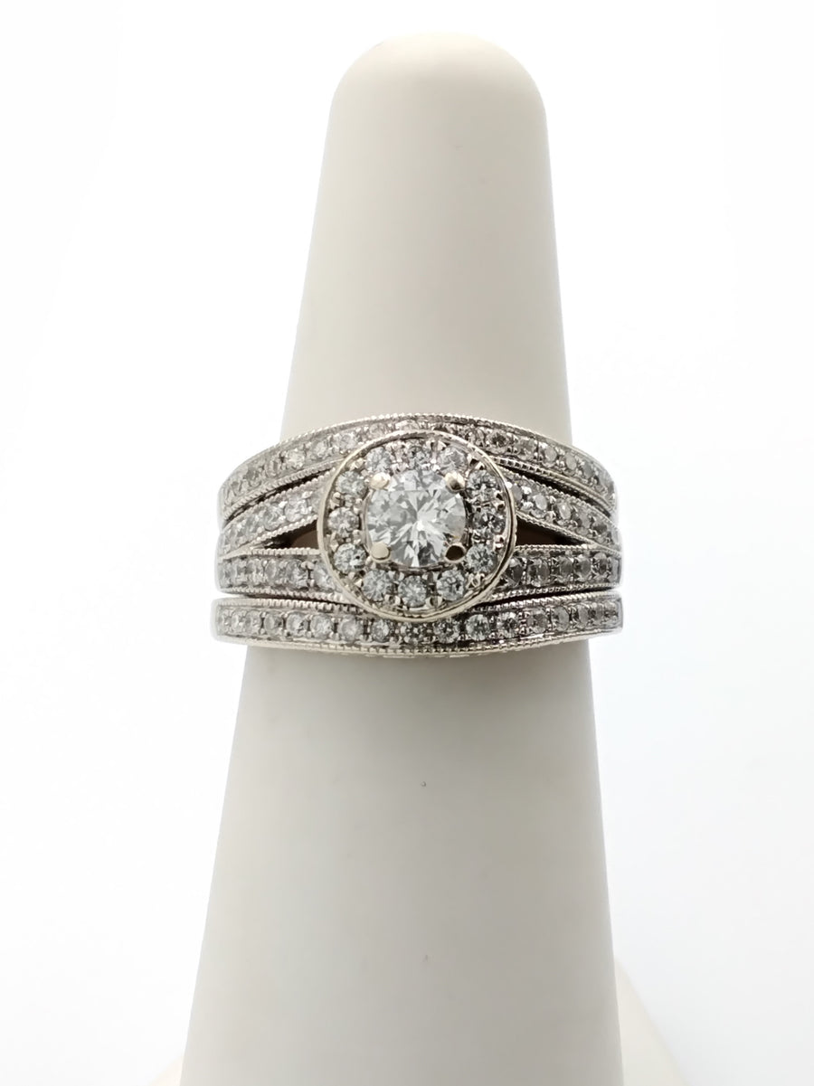 Women's Ring - White Gold 14k (.585) 7.5 grams Size 6
