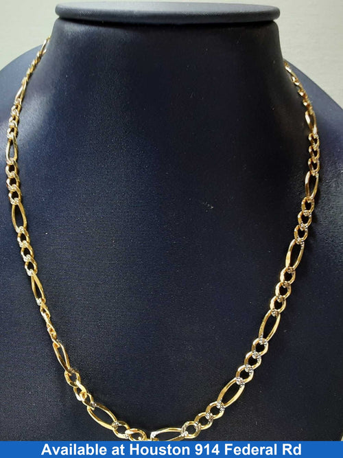 Figaro Chain - Yellow Gold 14k (.585) 14.3 grams 24 inch