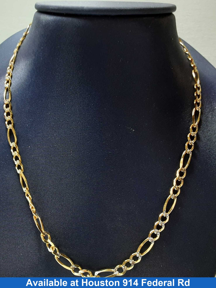 Figaro Chain - Yellow Gold 14k (.585) 14.3 grams 24 inch