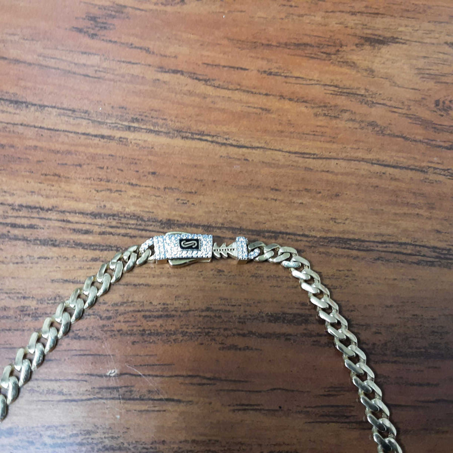 Cuban Link Bracelet - Yellow Gold 10k (.417) 6.6 grams 12 inch