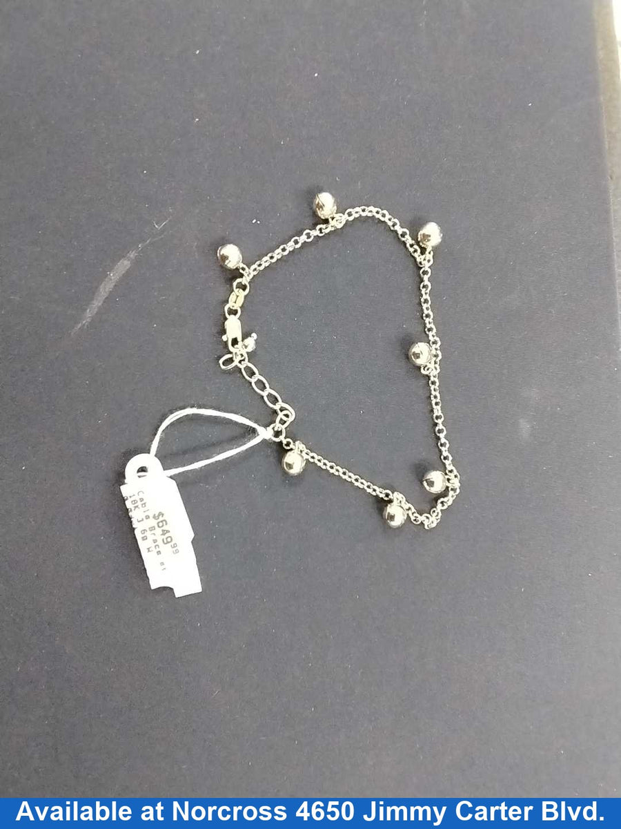 Cable Bracelet - White Gold 18k (.750) 3.6 grams 6 inch