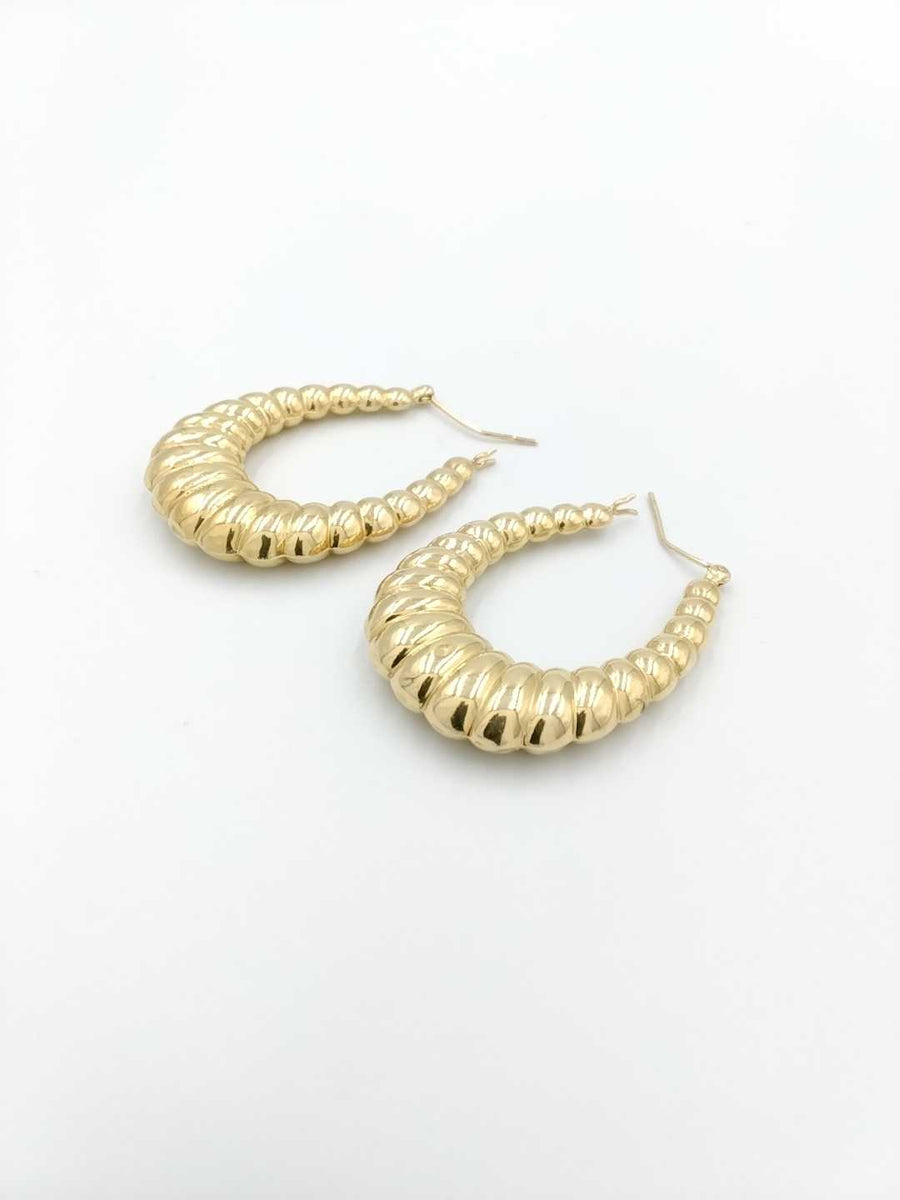 Shrimp Earrings - Yellow Gold 10k (.417) 6.7 grams