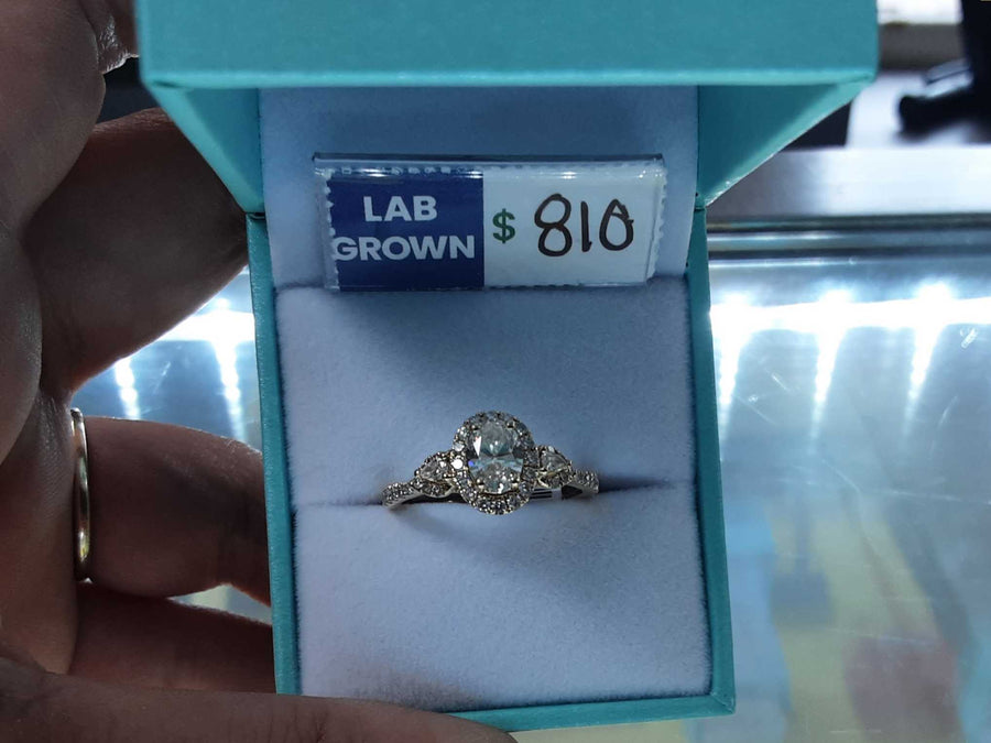 Ring - Engagement Set - Yellow Gold 14k (.585) 3.3 grams Size 7.5