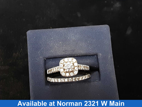 Ring - Engagement Set - White Gold 14k (.585) 3.9 grams Size 9
