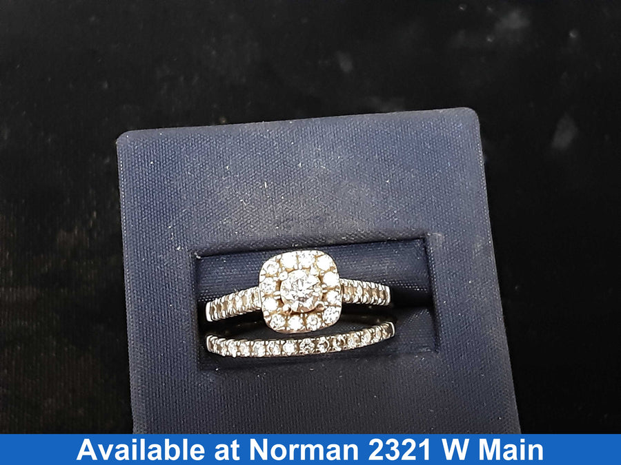 Ring - Engagement Set - White Gold 14k (.585) 3.9 grams Size 9