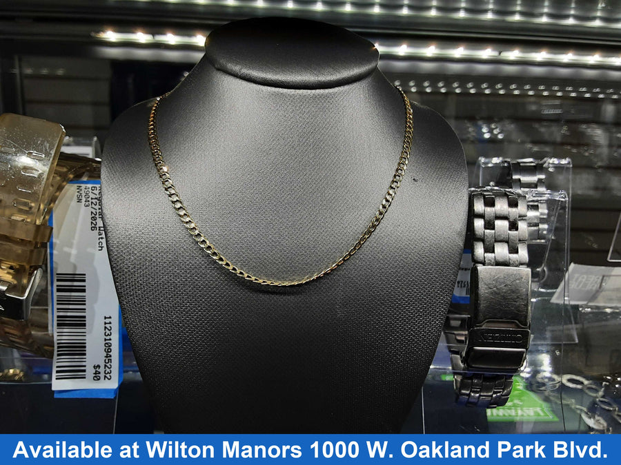 Cuban Link Chain - Yellow Gold 14k (.585) 3.6 grams 16 inch