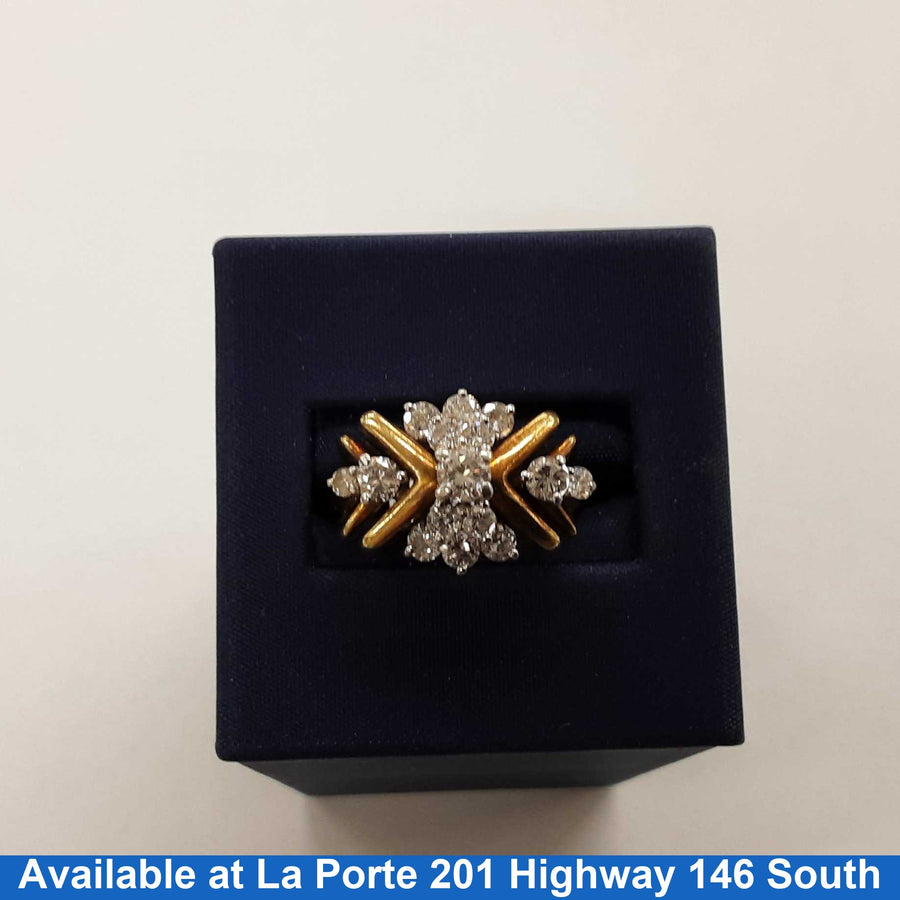 Women's Ring - Yellow Gold 18k (.750) 12.2 grams Size 9