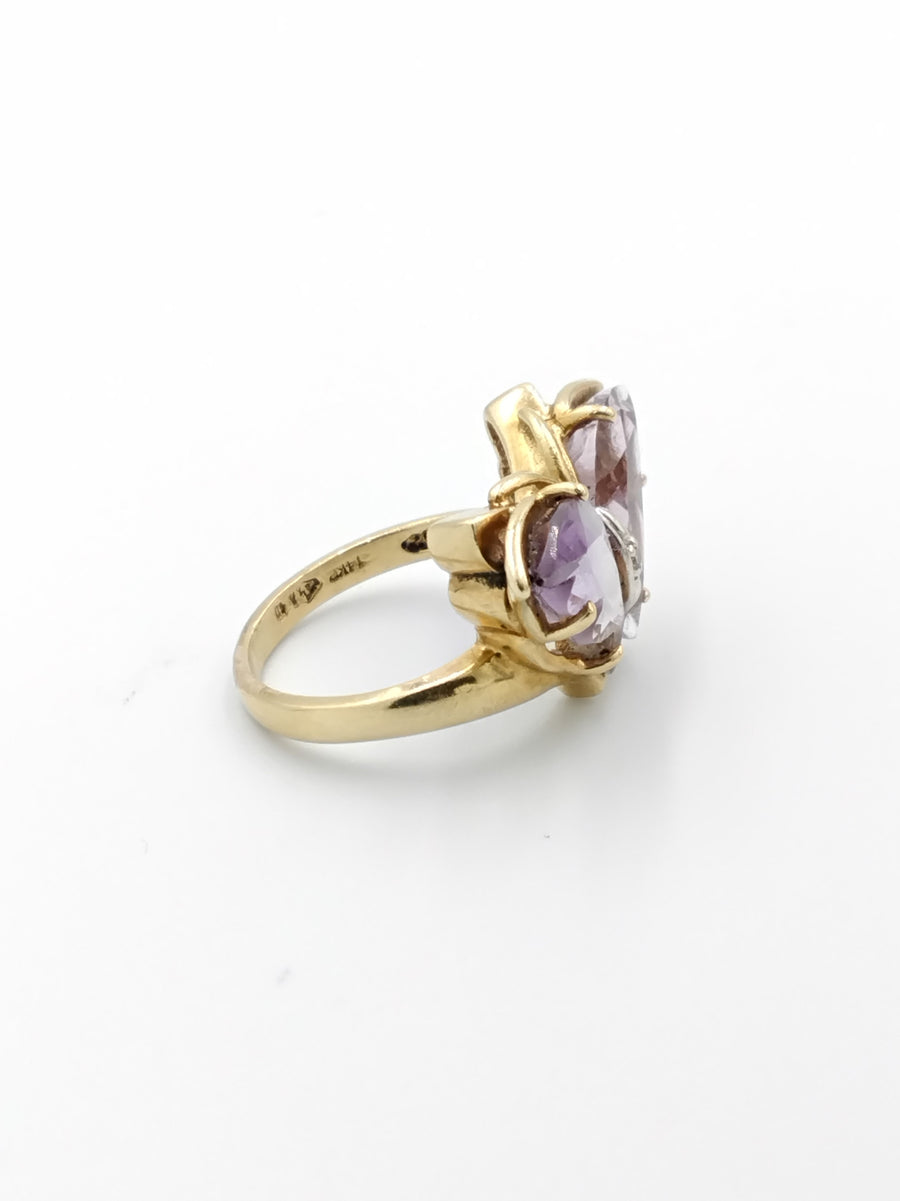 Women's Ring - Yellow Gold 14k (.585) 3.7 grams Size 4.5