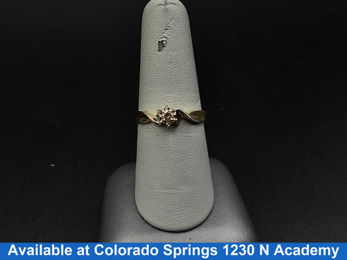 Women's Ring - Solitaire - Yellow Gold 14k (.585) 2 grams Size 8