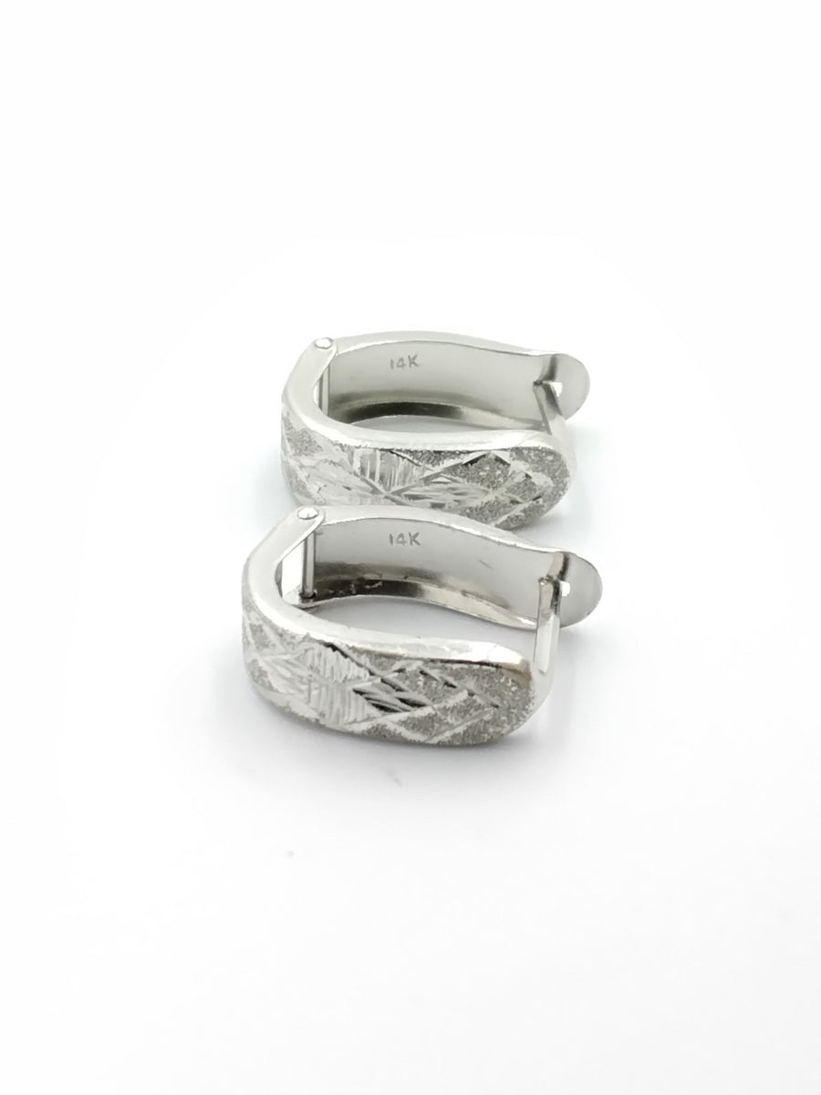 Shrimp Earrings - White Gold 14k (.585) 1.7 grams