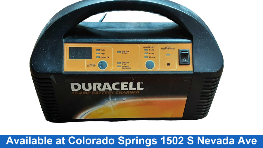 Duracell 15 Amp Charger Black Battery Charger