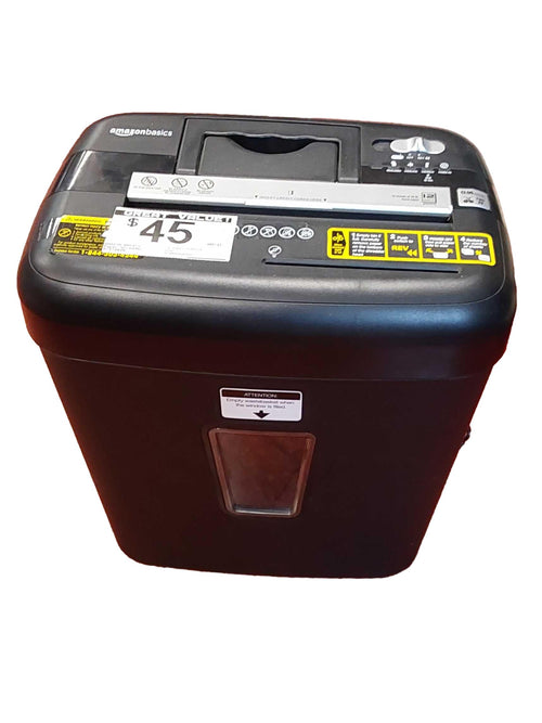 Amazon Basics 12 Sheet Shredder Black Paper Shredder