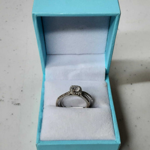 Ring - Engagement Set - White Gold 10k (.417) 3.7 grams Size 7